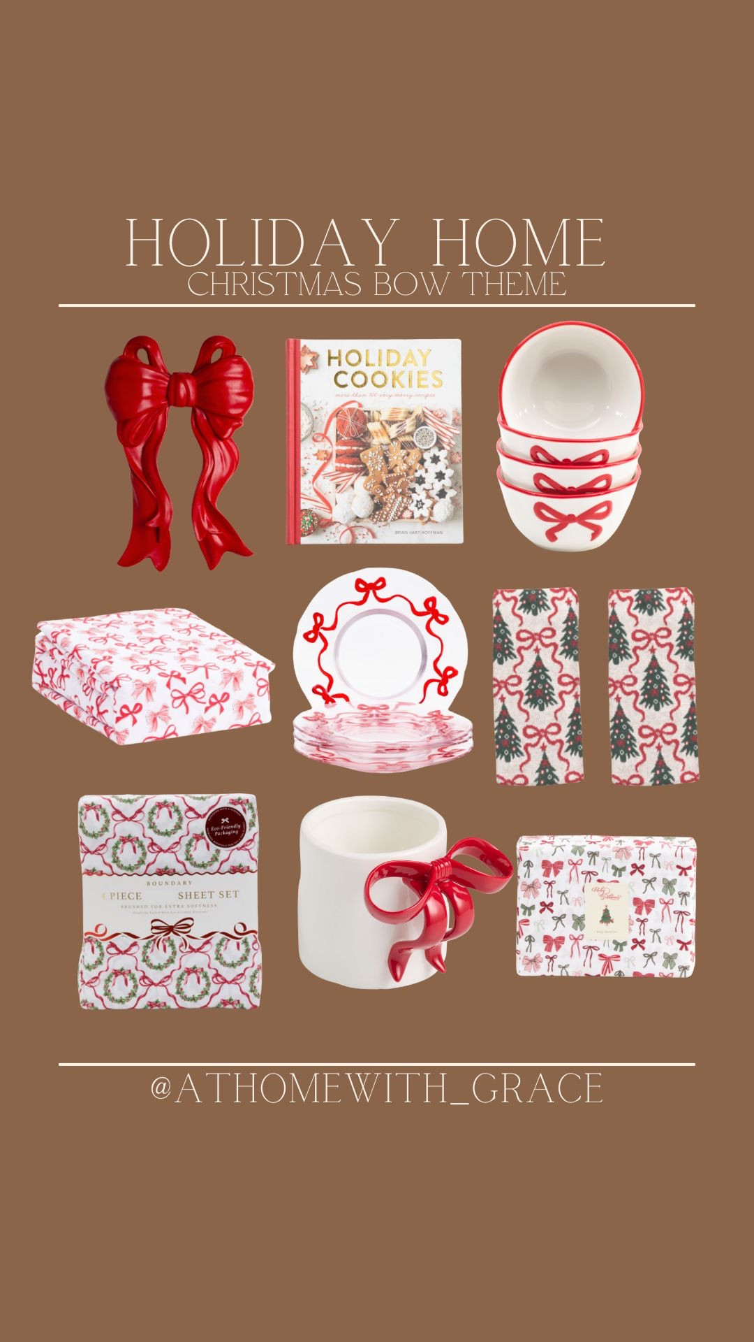 Christmas how home decor. Red bow. Christmas home decor. Holiday home. Holiday bows  

#LTKHome #LTKSeasonal