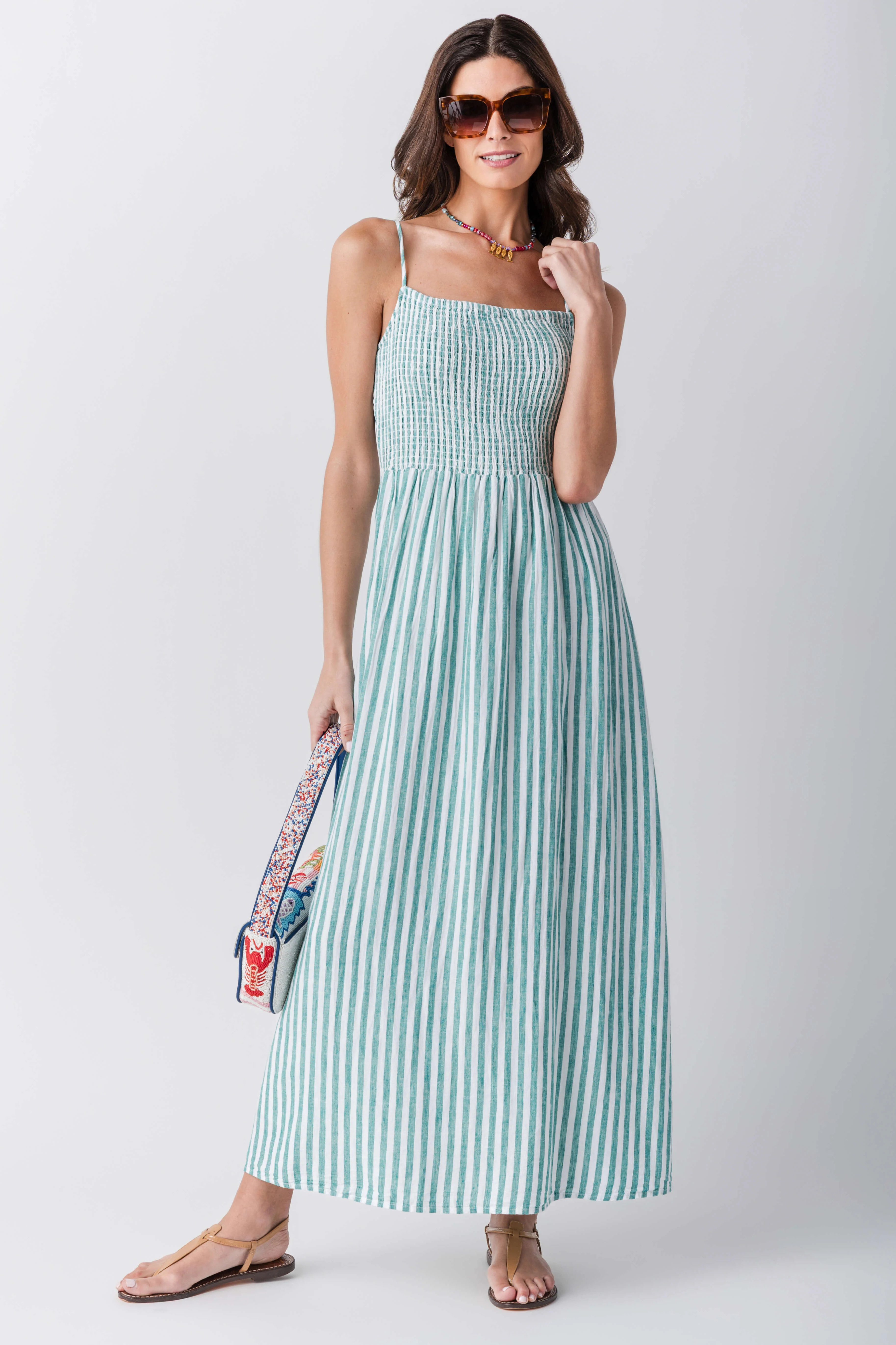 Z Supply Bayside Striped Midi Dress | Social Threads