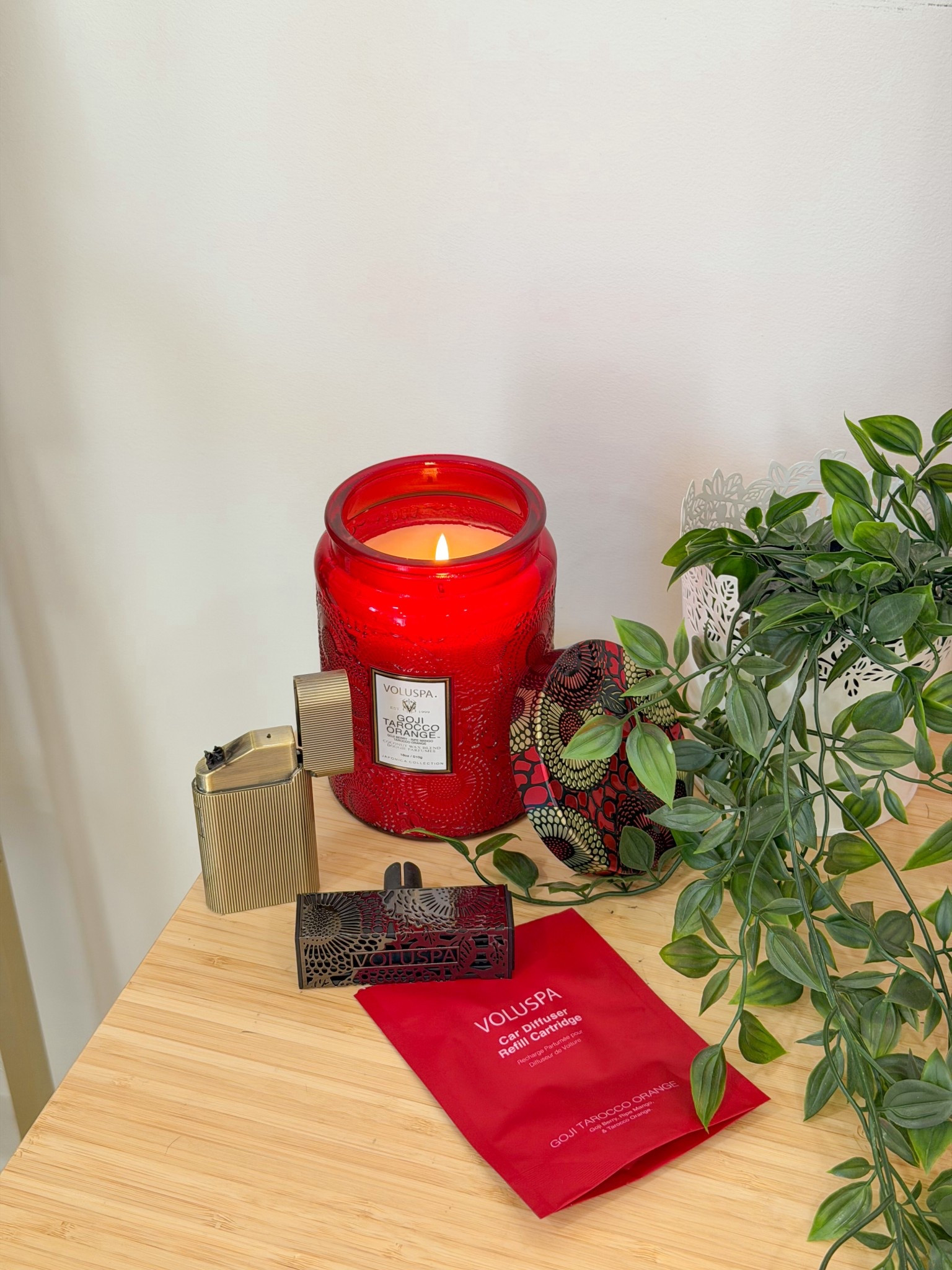This candle smells heavenly!! I always love the mango berry vibe scents, and this is PERFECT 😍 The car diffuser has my car smelling soooo good too! Thanks @Voluspa for sending over 🤍 #ad 

#LTKHome