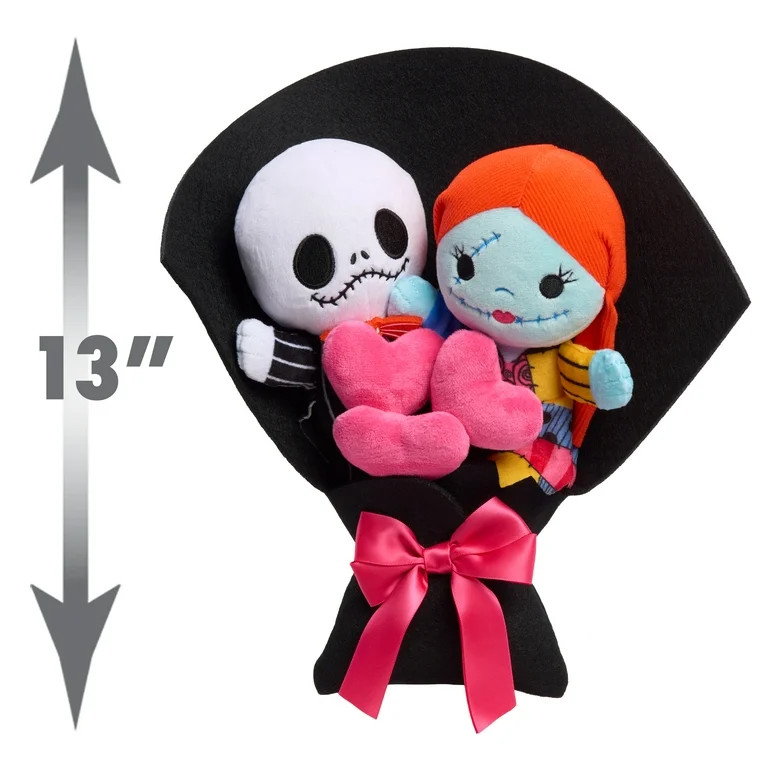 Disney Tim Burton's The Nightmare Before Christmas Valentine 13-inch Medium Plush Bouquet, Ages 3... | Walmart (US)