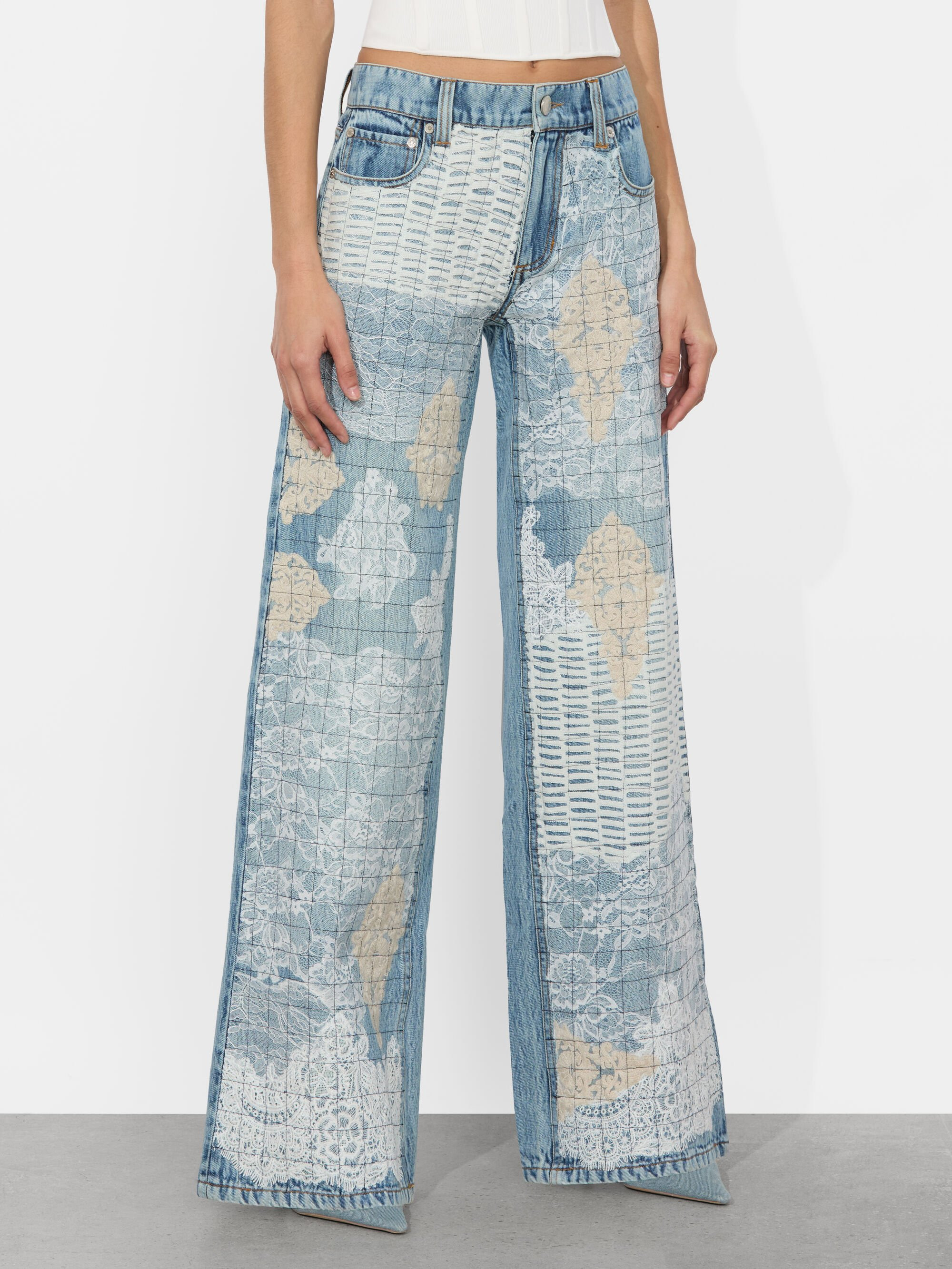 TRISH LACE JEAN | Alice + Olivia