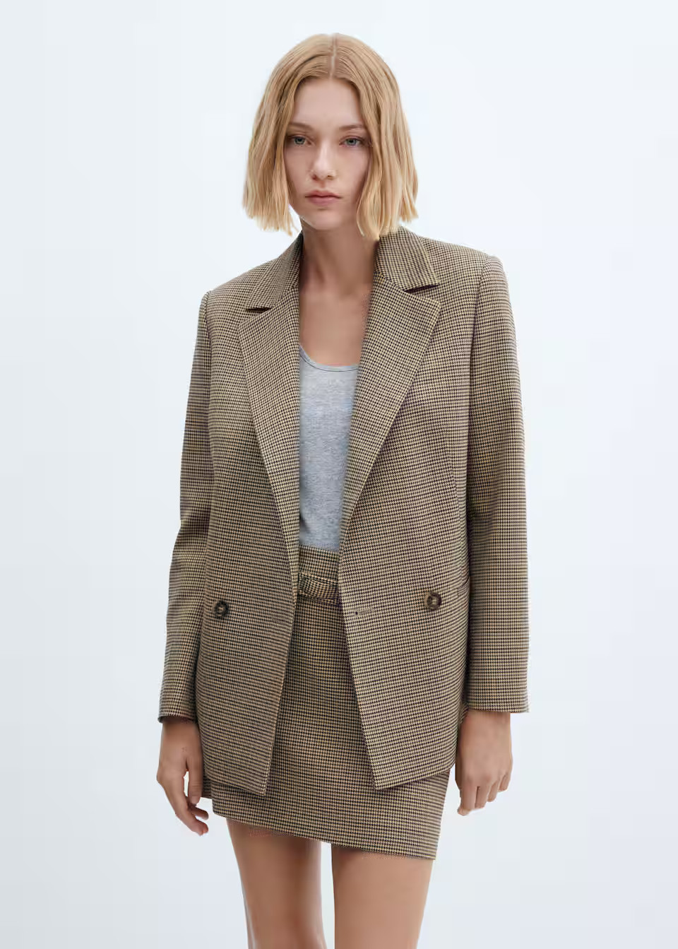Cross button blazer -  Women | Mango USA | MANGO (US)