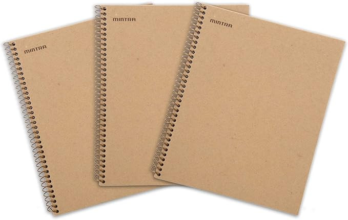 Mintra 100% Recycled Notebooks (Letter Size (8.5in x 11in), Plain Cover 3pk) | Amazon (US)