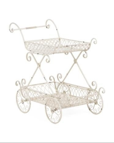 ZAER34x36.75 Iron Vintage Style Odesa 1794 Two Tier Flower Cart 

#LTKHome #LTKSeasonal #LTKU