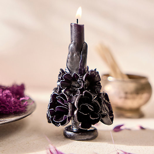 Oaxacan Floral Taper Candle, Small | Terrain