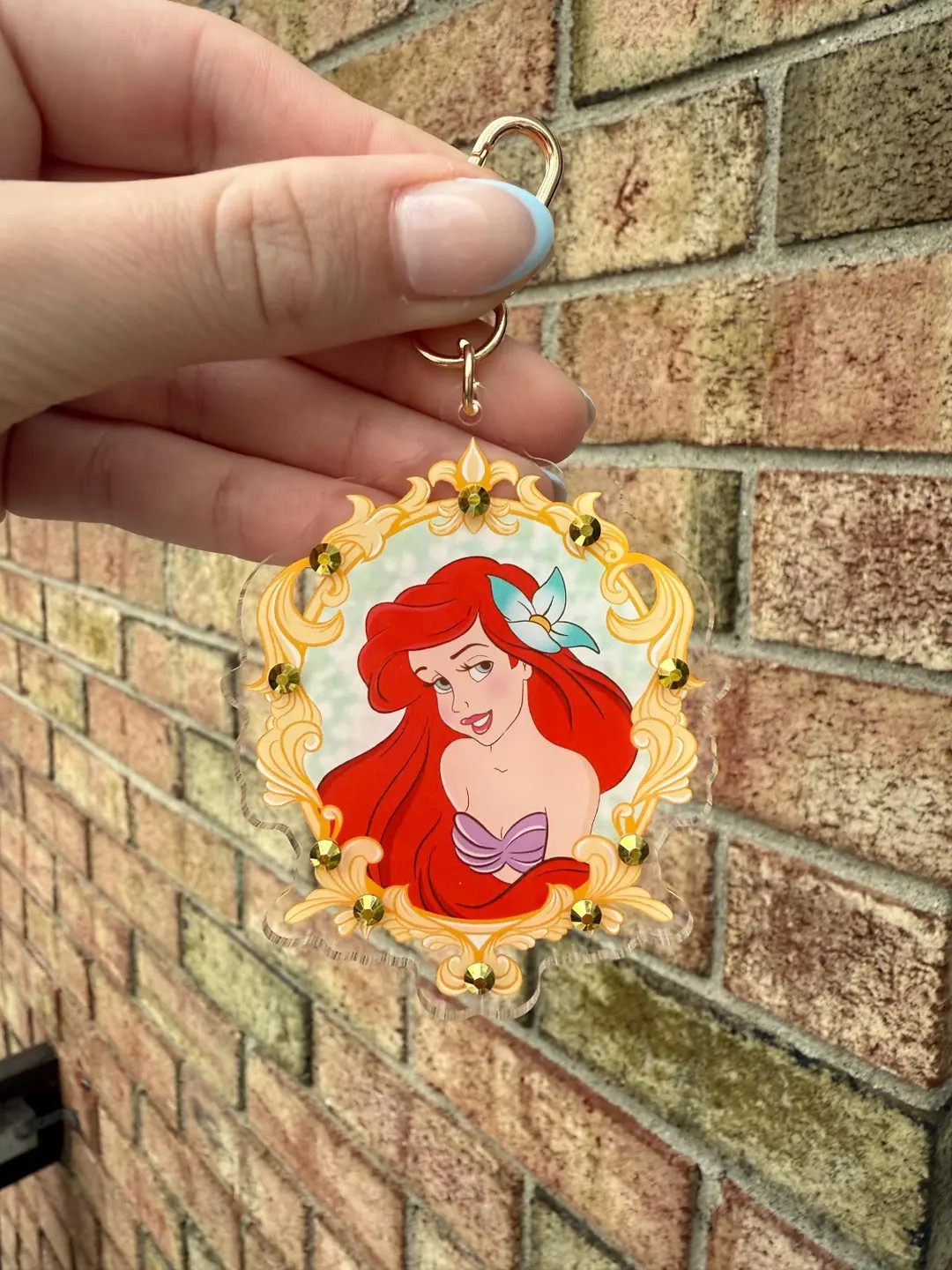 Ariel Princess Acrylic Keychain: Blinged Bag Charm | Etsy (US)