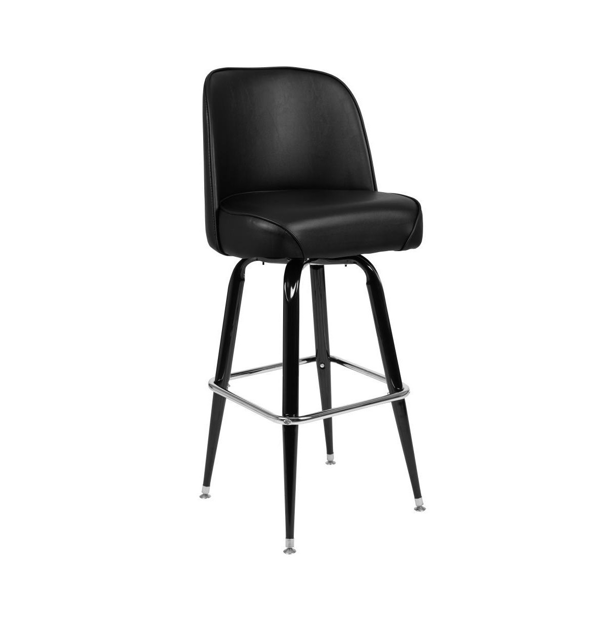 Metal Barstool With Swivel Bucket Seat - Black | Macy's