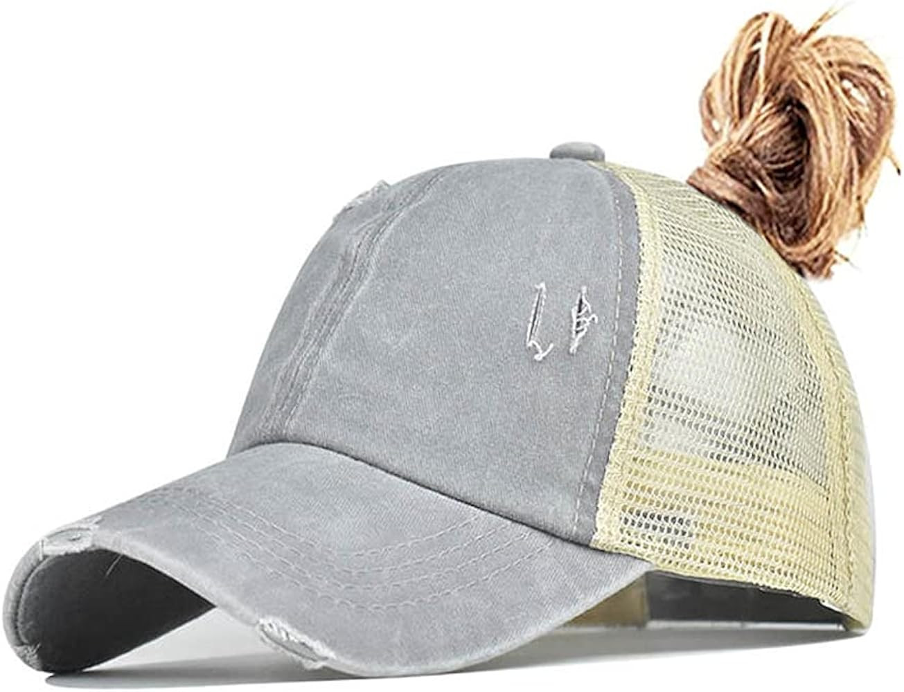 Nogewul High Ponytail Baseball Cap for Womens Men Adjustable Dad Trucker Mesh Hat | Amazon (US)