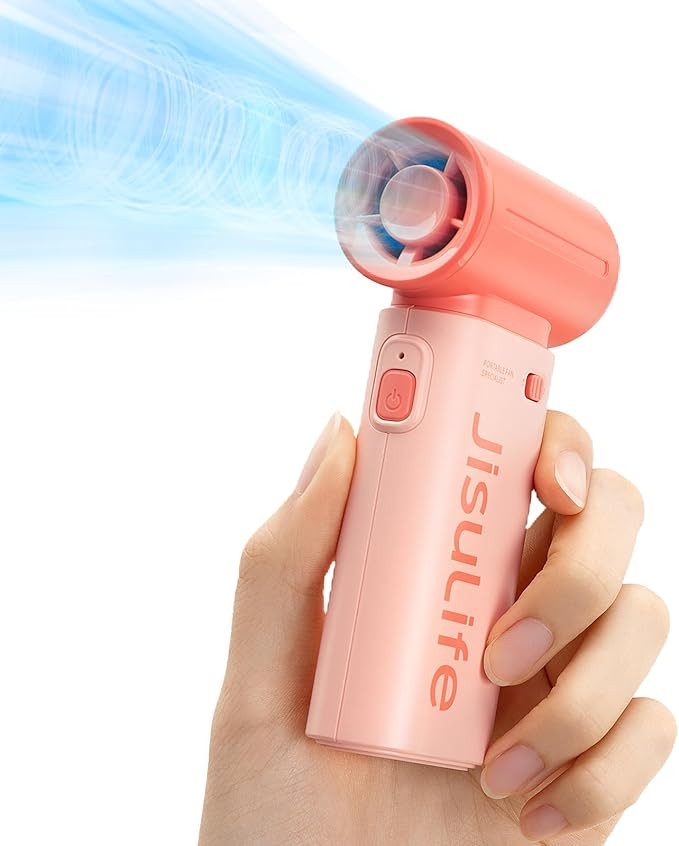JISULIFE Portable Handheld Fan Life9, Turbo Power High Speed Air [18H Max Cooling Time], 5 Gear W... | Amazon (US)