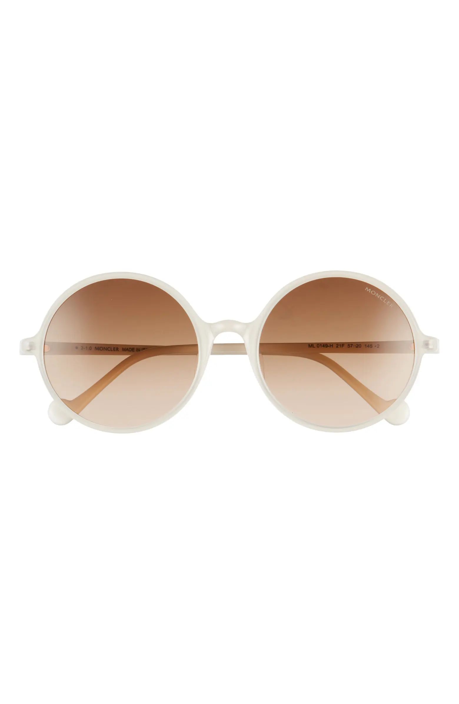 Moncler 57mm Round Sunglasses | Nordstrom | Nordstrom