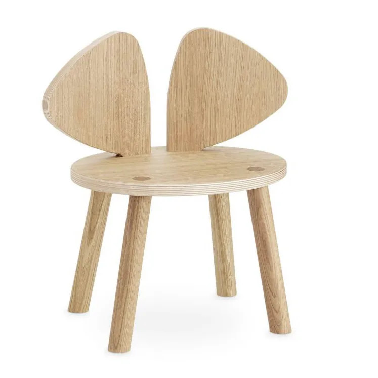 Mouse stool in oak | Oak | Smallable