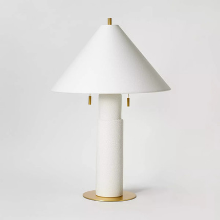 Click for more info about Ceramic Table Lamp with Tapered Shade White - Threshold™ designed with Studio McGee