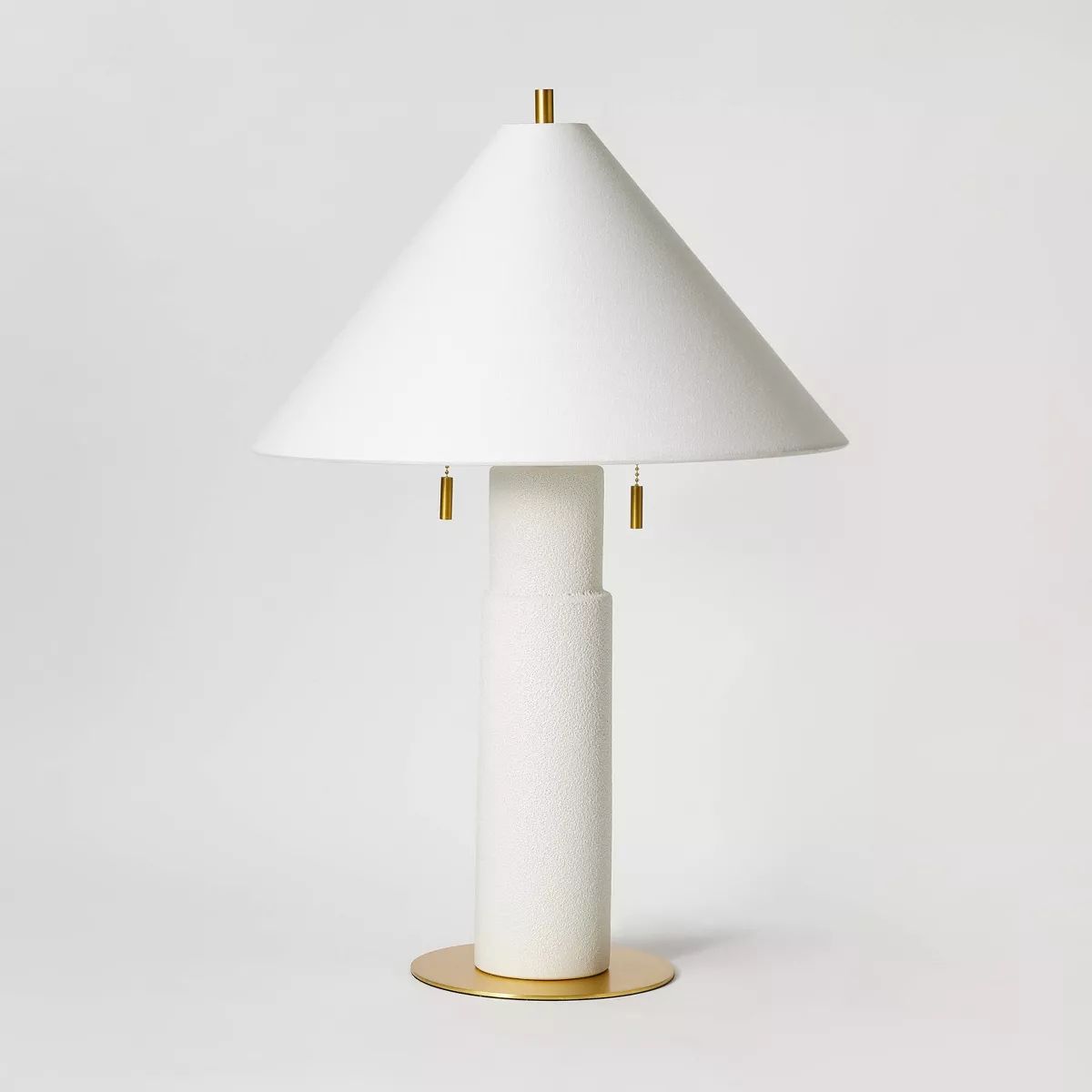 26"x17.5" Ceramic Table Lamp with Tapered Shade White - Threshold™ designed with Studio McGee | Target