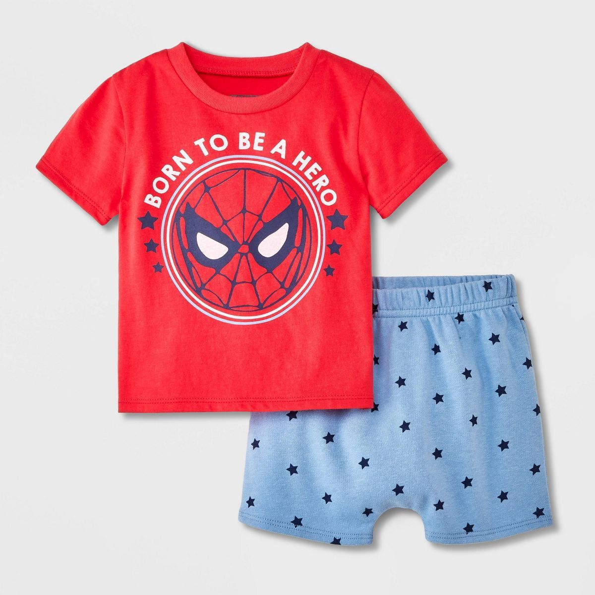 Baby Boys' Spider-Man 2pc Americana Top and Bottom Shorts Set - Red | Target