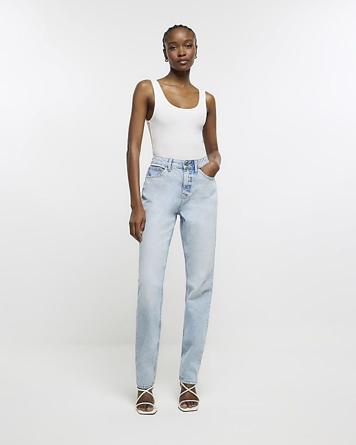 Blue Straight leg jeans | River Island (UK & IE)