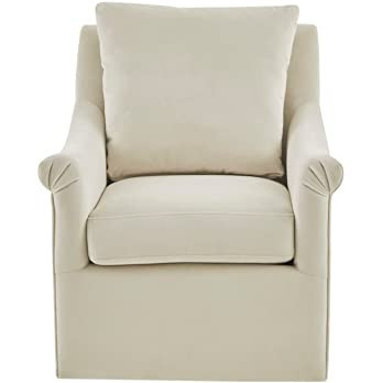 Madison Park Deanna Barrel Swivel Glider Accent Chair, Upholstered 360 Degree Rocker Armchair, Me... | Amazon (US)