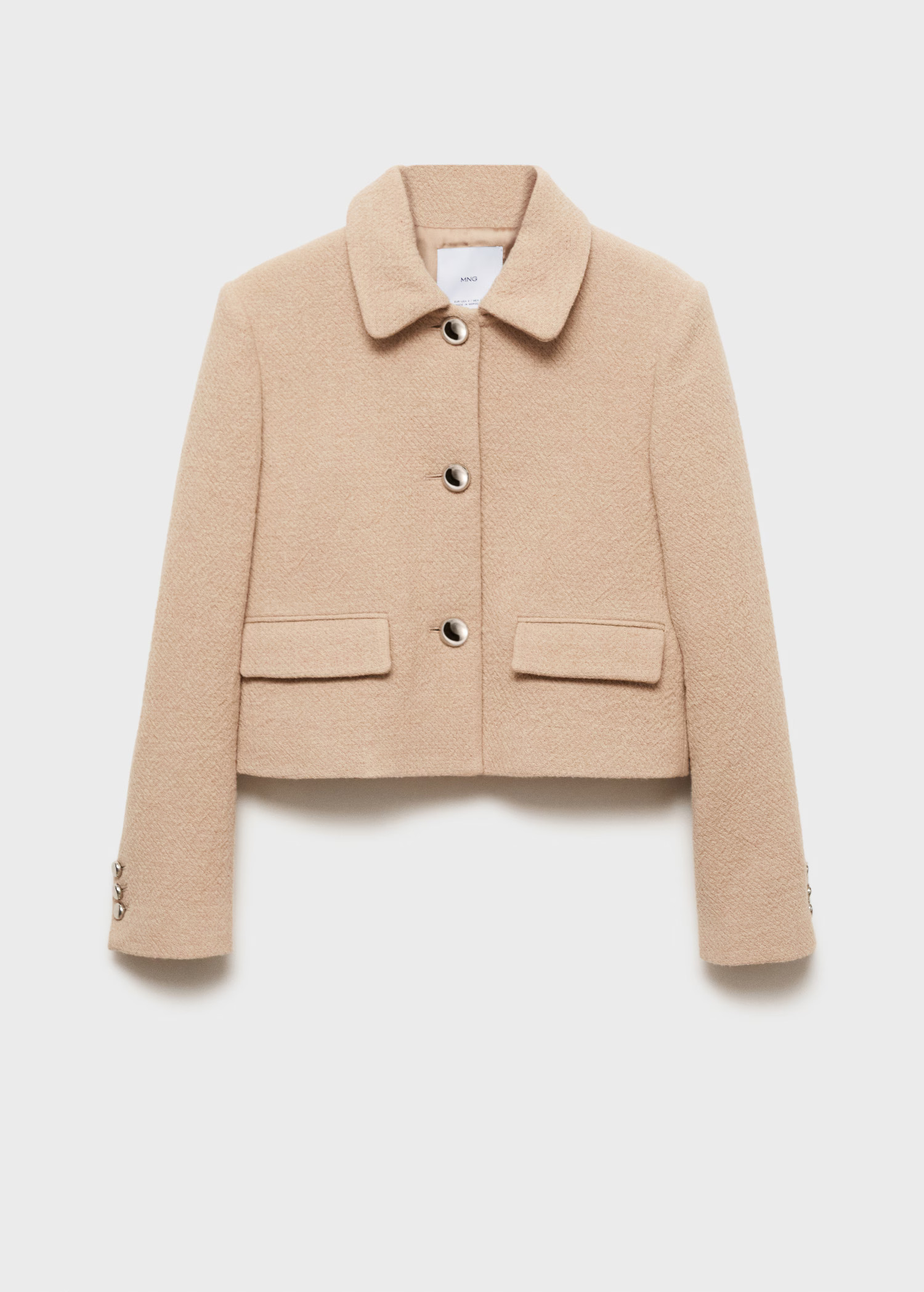 Buttoned cropped jacket - Women | MANGO United Kingdom | MANGO (UK)