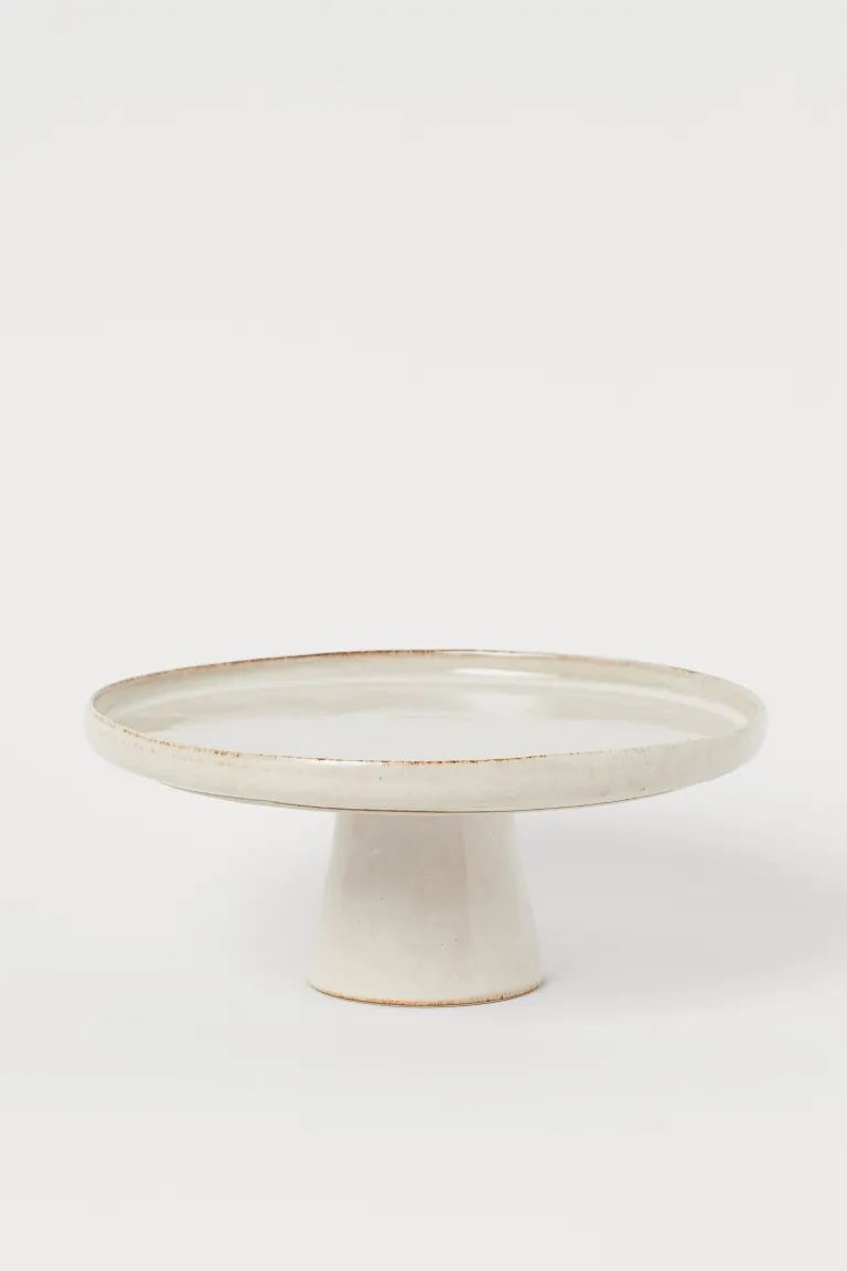 Stoneware Cake Stand - Beige - Home All | H&M US | H&M (US + CA)