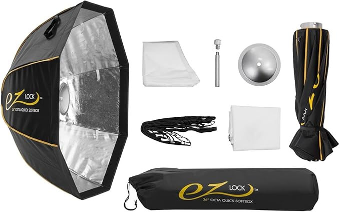 Glow EZ Lock 36" Octa Small Quick Softbox, Eight-Sided Parabolic Softbox Opens Up and Closes Down... | Amazon (US)
