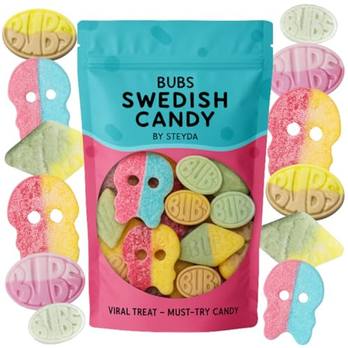 Bubs Swedish Candy 0,5 lb, Swedish Candy Bubs Mix, Skulls, Swedish Godis, Gummy Candy | Amazon (US)