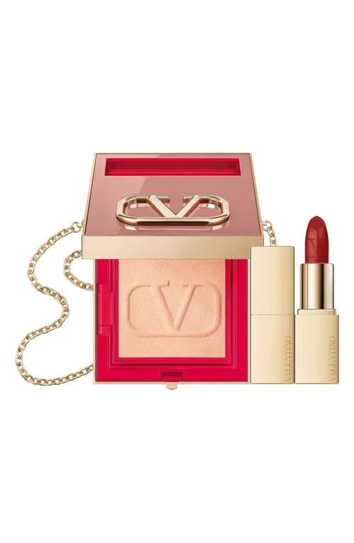 Go-Clutch Highlighter Nude Edition & Rosso Valentino Mini Lipstick Set at Nordstrom | Nordstrom