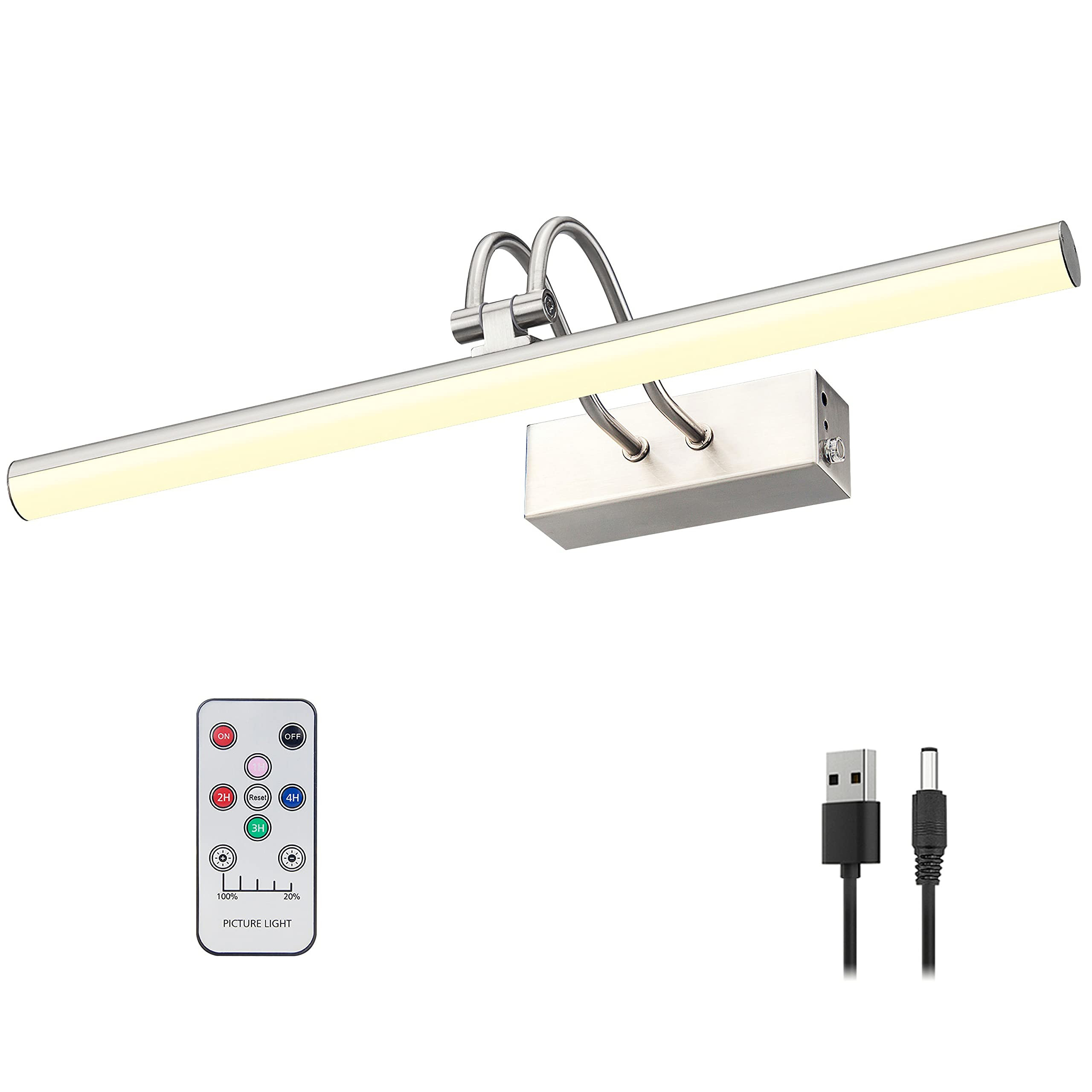 Picture Light,16in Wireless Battery Wall Lighting,Remote Art Lights for Paintings with Timer and ... | Amazon (US)