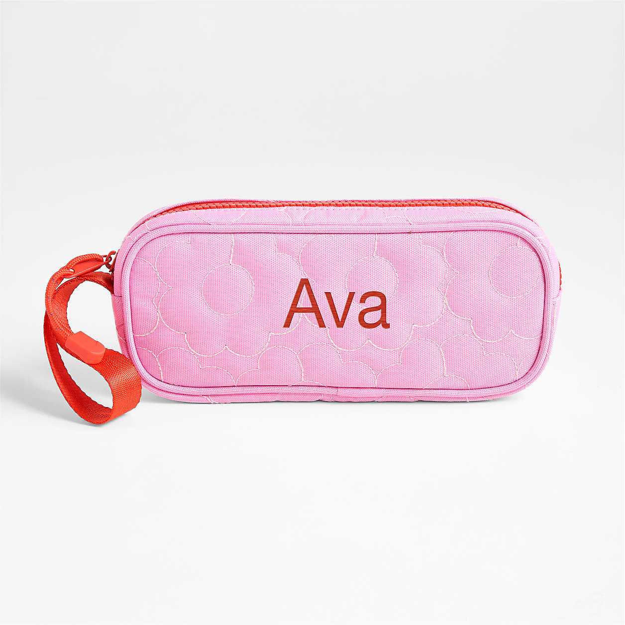 Quilted Pink Flower Soft Kids Pencil Case + Reviews | Crate & Kids | Crate & Barrel