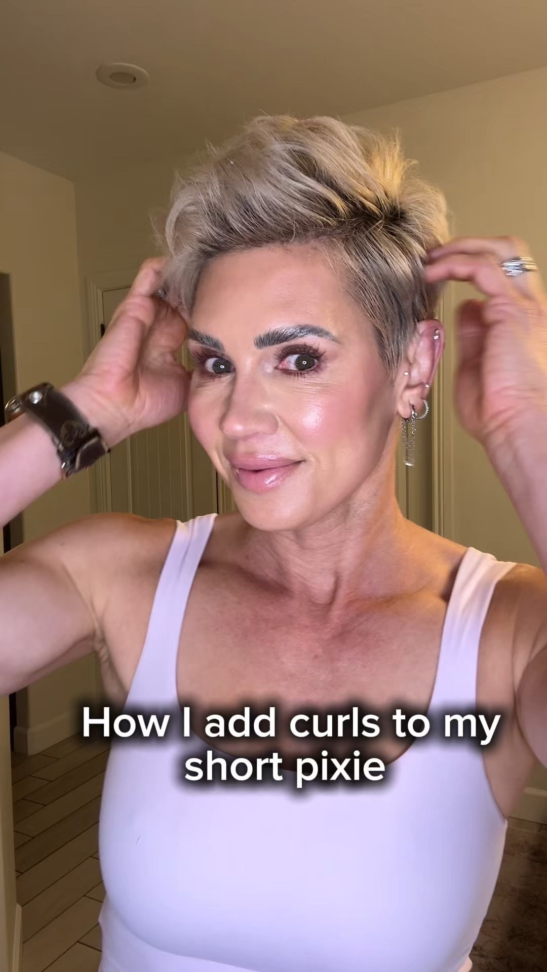 6 weeks since my last hair appointment and this pixie has grown out a ton! Since I have a little more length now I wanted to play around with my mini flat iron and add some fun curls.

2 more weeks until my next appointment and it can't come soon enough #iykyk

#LTKOver40 #LTKBeauty #LTKgrwm