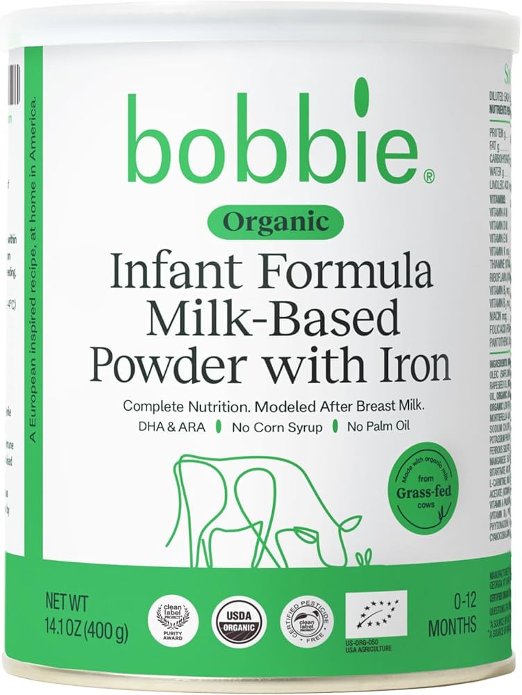Bobbie Organic Infant Formula, Milk Based Powder with Iron, DHA and Vitamin D, Modeled After Brea... | Amazon (US)