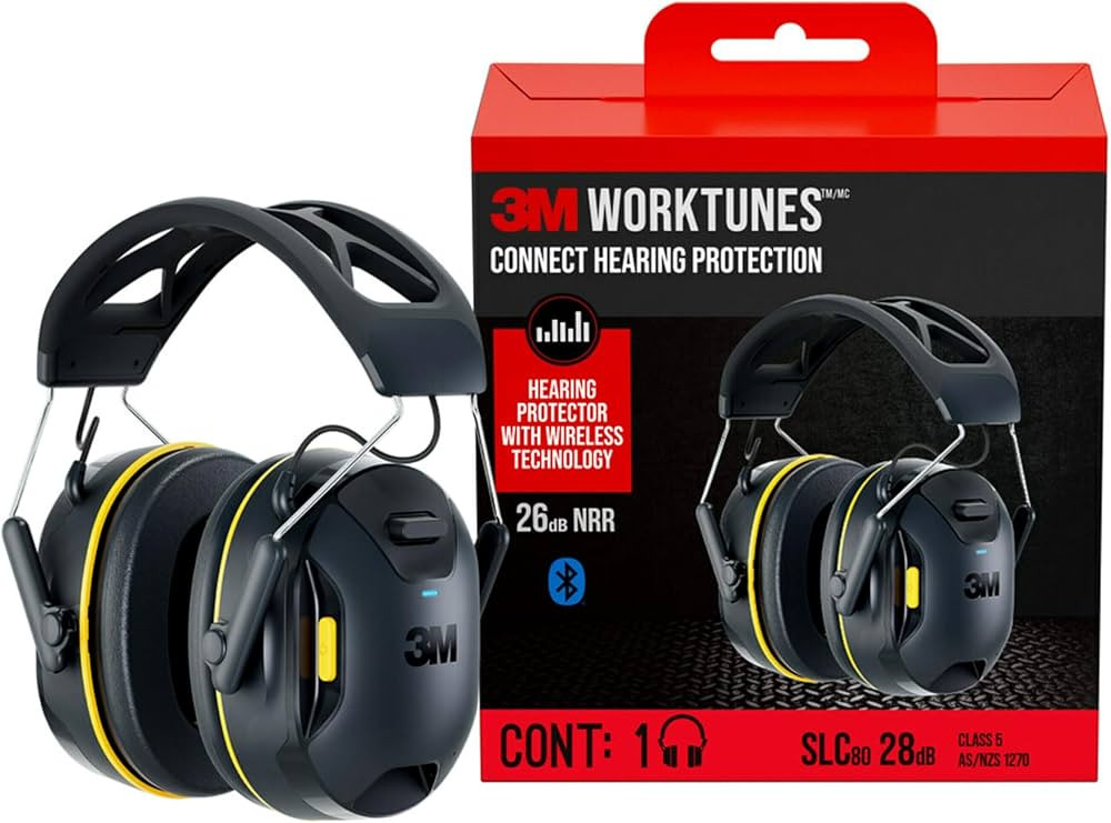 3M WorkTunes Connect Wireless Hearing Protector with Bluetooth Technology, Bluetooth Hearing Prot... | Amazon (US)
