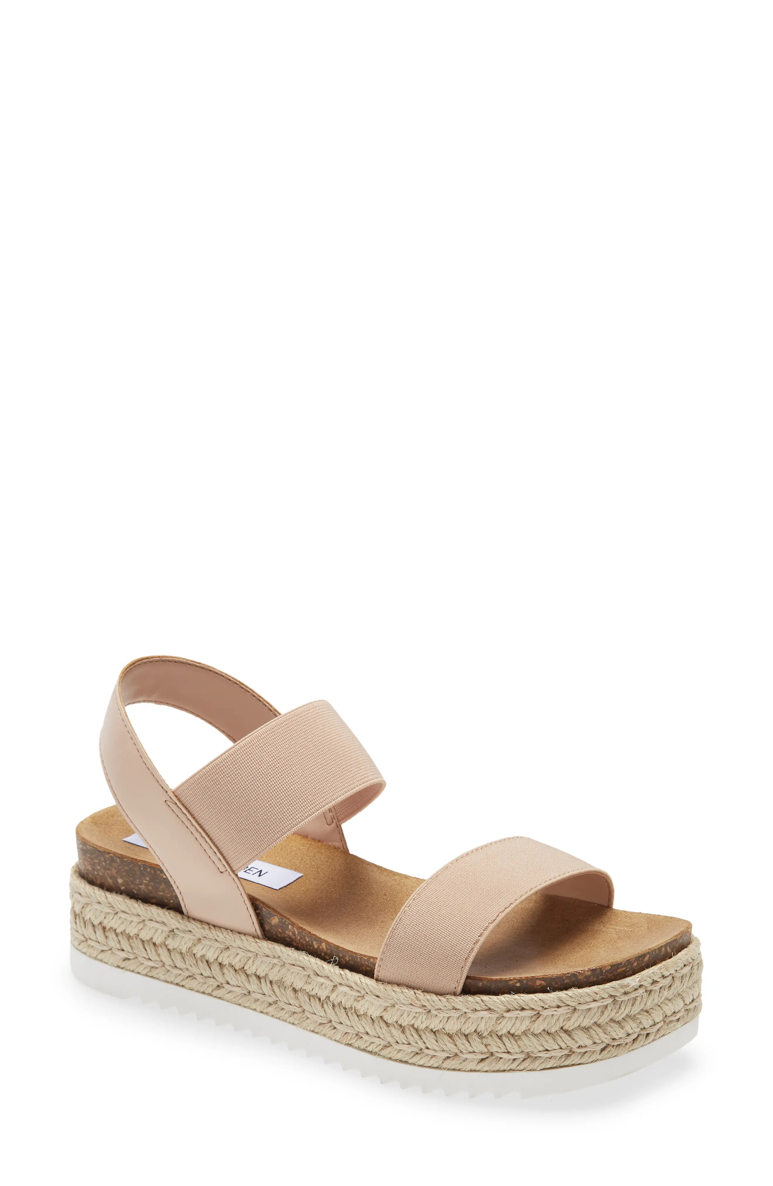 Steve Madden Jaklyn Espadrille Platform Sandal in Blush at Nordstrom, Size 7 | Nordstrom