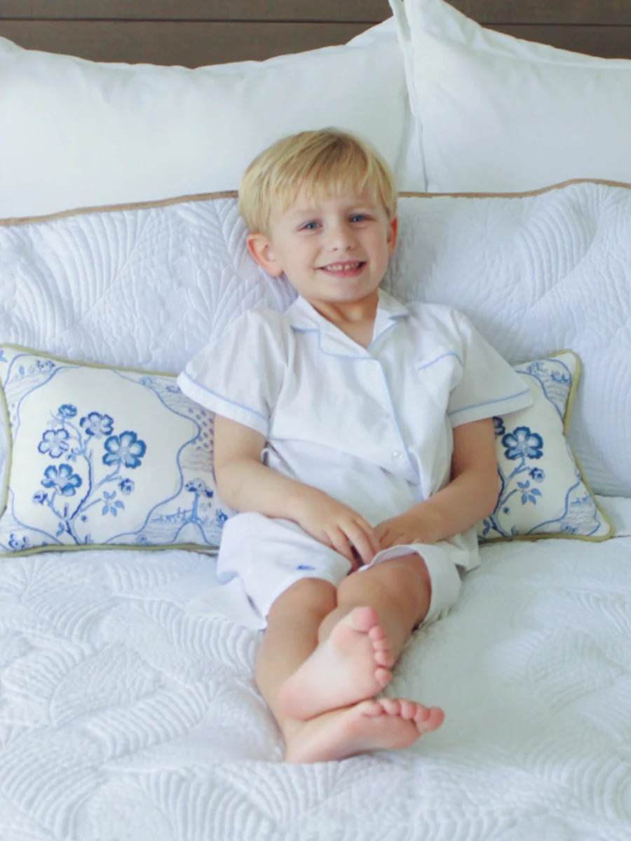 Ship Shape 2-Piece Pants Set - Sailboat (Blue / Red) | Jacaranda Living