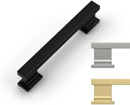 Rergy 10 Pack Cabinet Handles, 3-3/4 Inch Hole Center Pulls, Black Kitchen Drawer Pulls and Knobs... | Amazon (US)