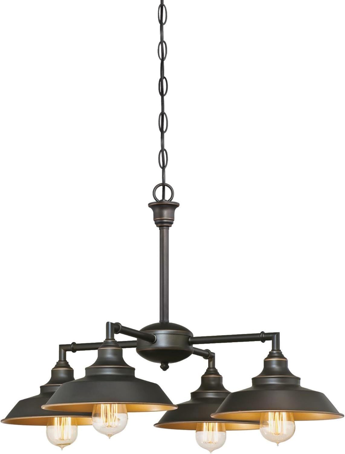 Westinghouse 6345000 Four-Light Indoor Iron Hill Chandelier, 4, Oil Rubbed Bronze with Highlights | Amazon (US)