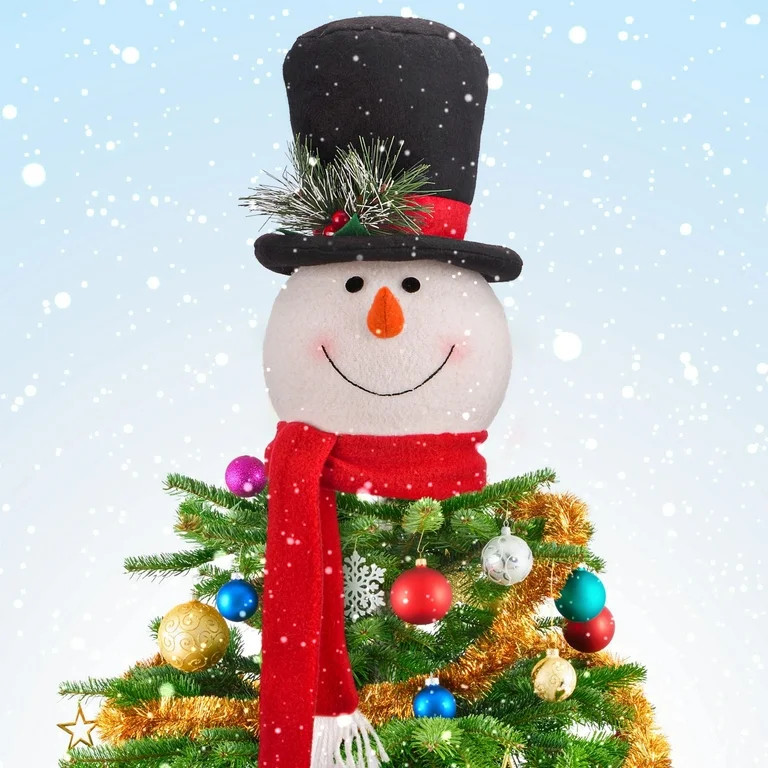 Christmas Tree Topper Snowman Hugger Santa Christmas Tree Topper Xmas Holiday Winter Wonderland P... | Walmart (US)