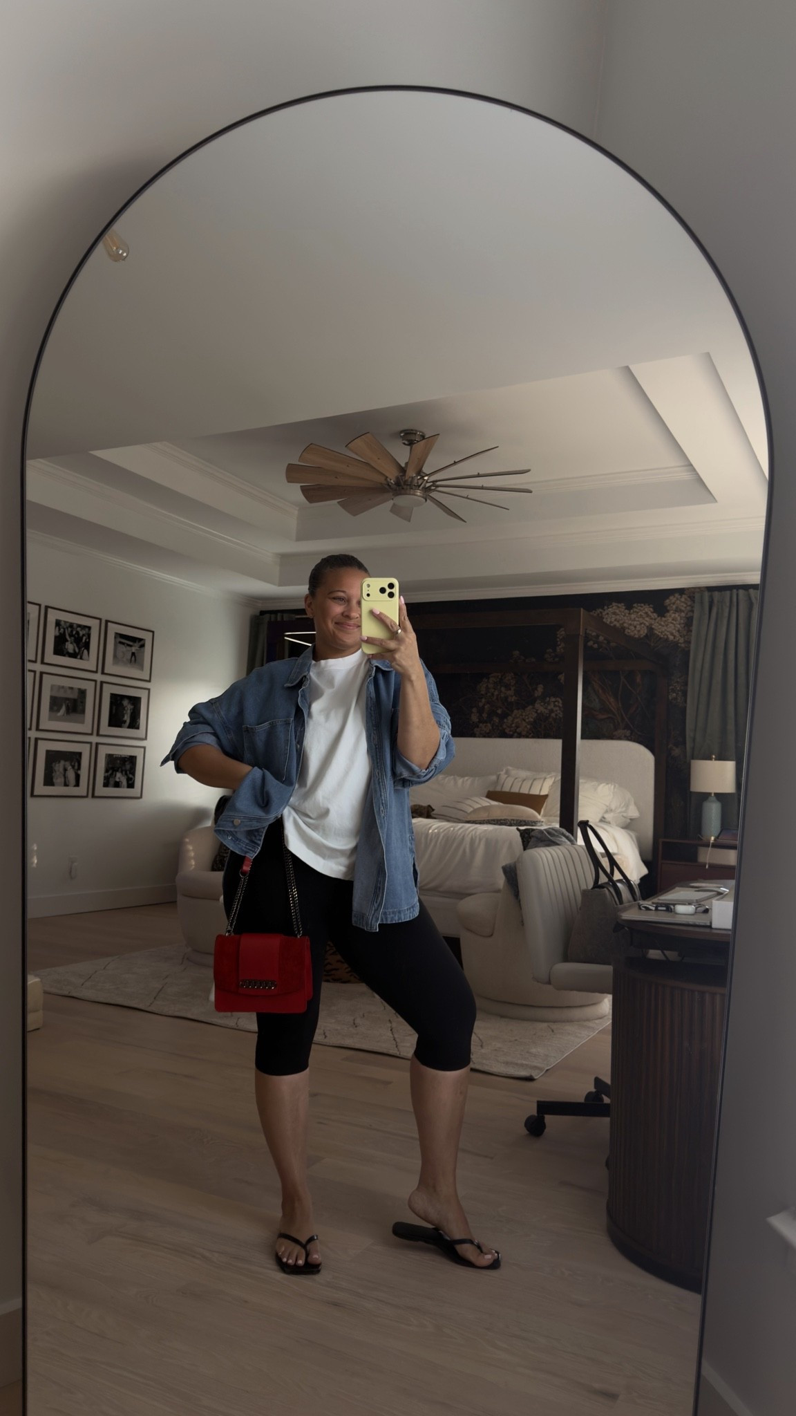 Casual early fall transition outfit