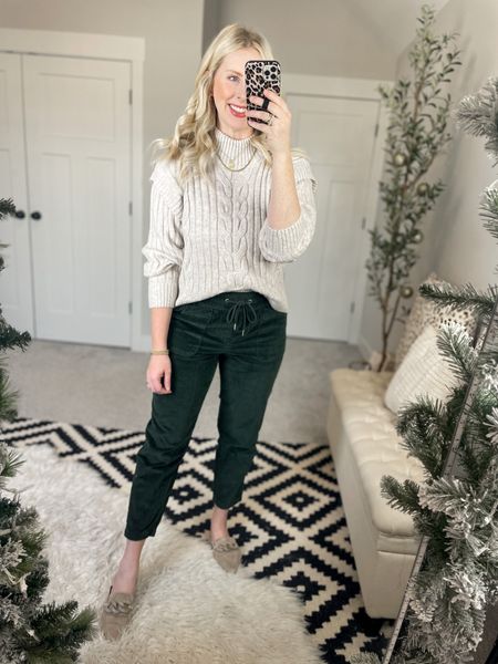 Daily try on, Walmart outfit, Walmart fashion, time and tru, teacher outfit, work outfit, sweater, corduroy pants 

#LTKunder50 #LTKstyletip #LTKworkwear
