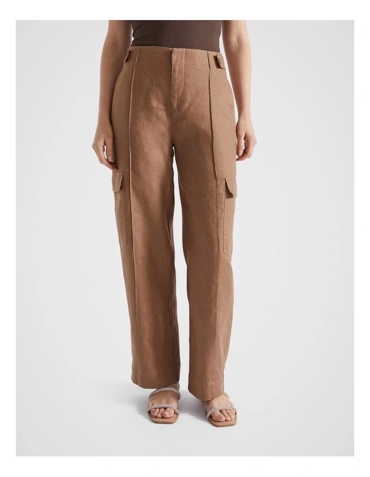 Linen Cargo Pant in Woodland | Myer
