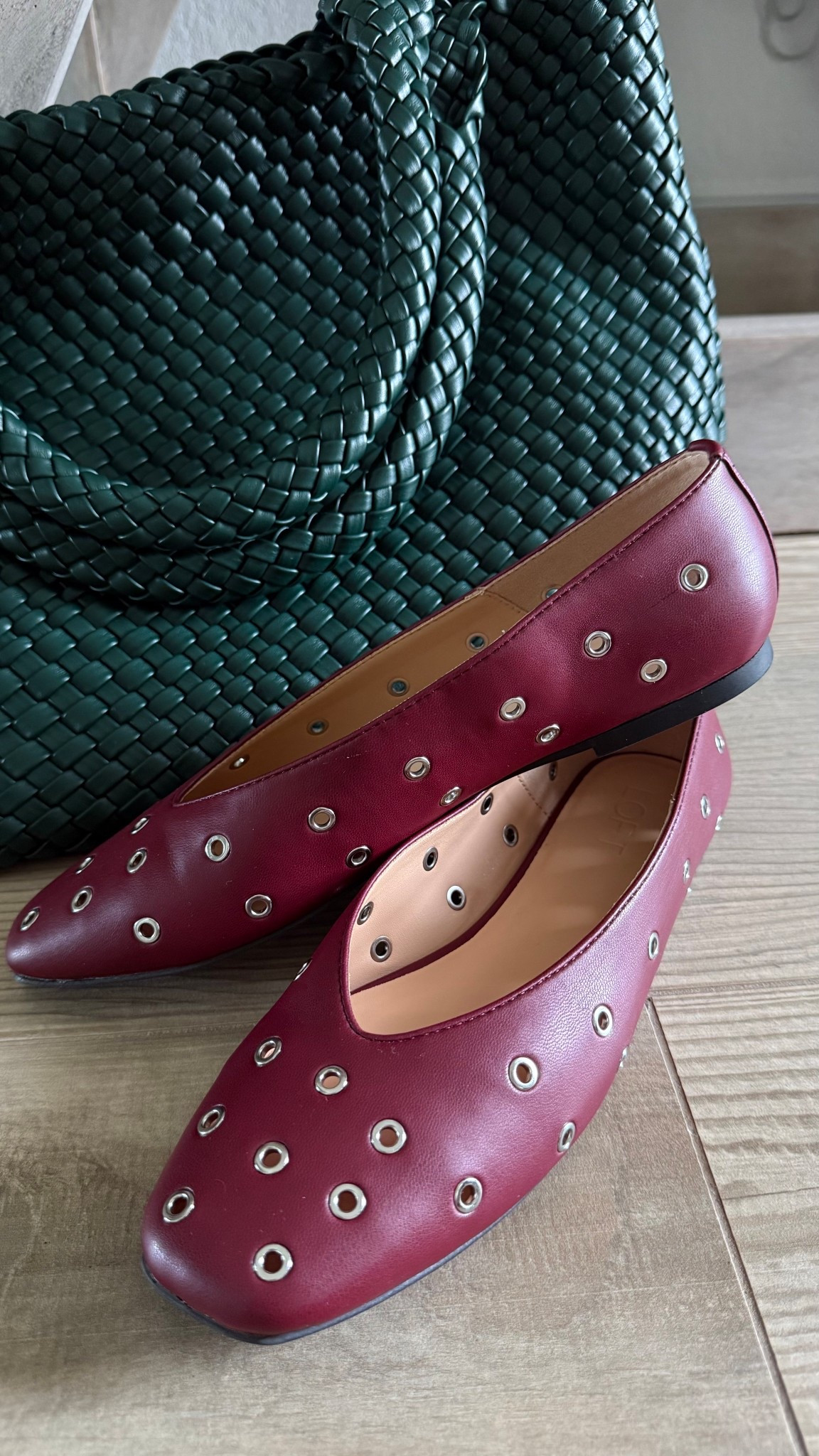 How to elevate a basic outfit with accessories using a woven tote bag and statement ballet flats that add instant color and texture. This is one of the easiest ways to make simple outfits feel styled without buying a whole new wardrobe. 

#LTKootd