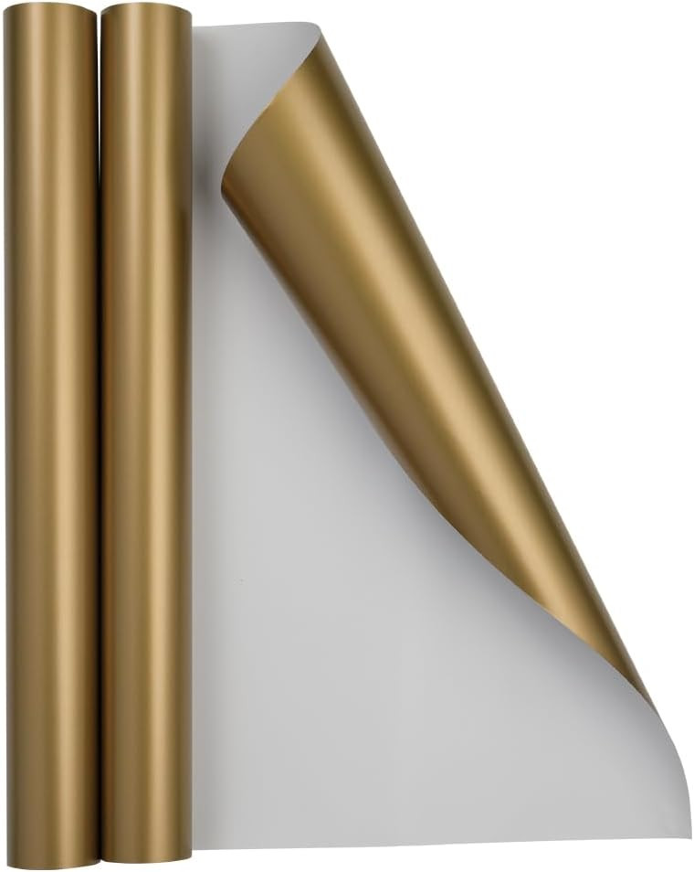 JAM Paper Gift Wrap - Matte Wrapping Paper - 52.6 Sq Ft Total (17 in x 18 Ft Each) - Matte Gold F... | Amazon (US)
