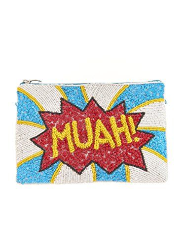 From St Xavier Blanche Muah Beaded Clutch, Turquoise Multi | Amazon (US)