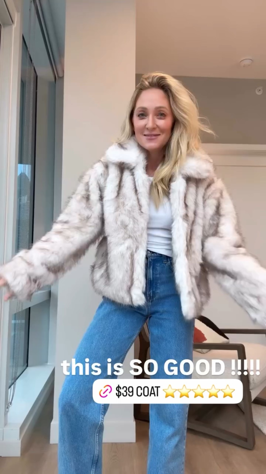 this faux fur jacket is SO GOOD !!!!! Only $39 and wearing size small 

#LTKSeasonal #LTKStyleTip #LTKFindsUnder50