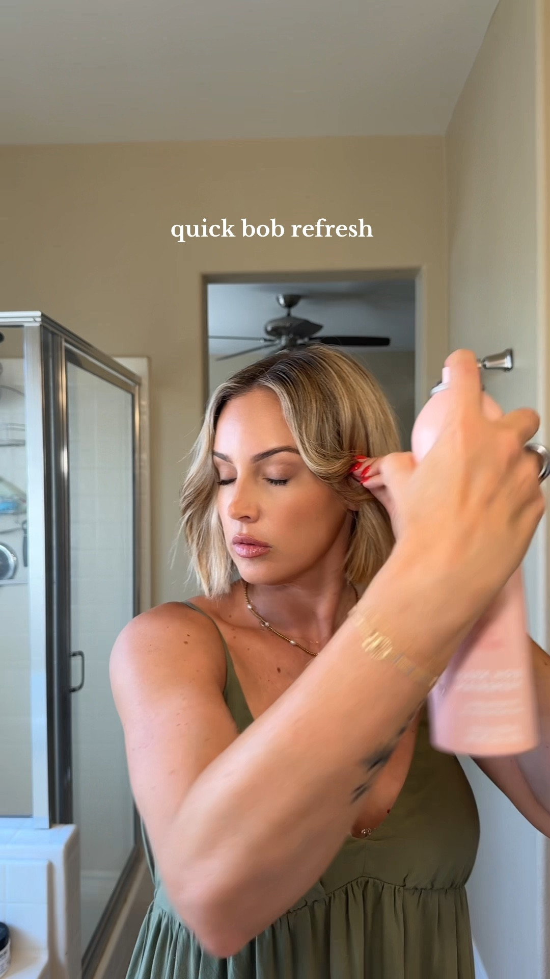 Quick refresh #hairtutorial bluntbob #bobhaircut #bobhairstyle #shorthairstyles 

#LTKFindsUnder50 #LTKBeauty #LTKStyleTip