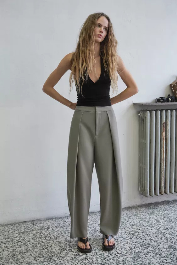 BALLOON PLEAT TROUSERS | Zara UK