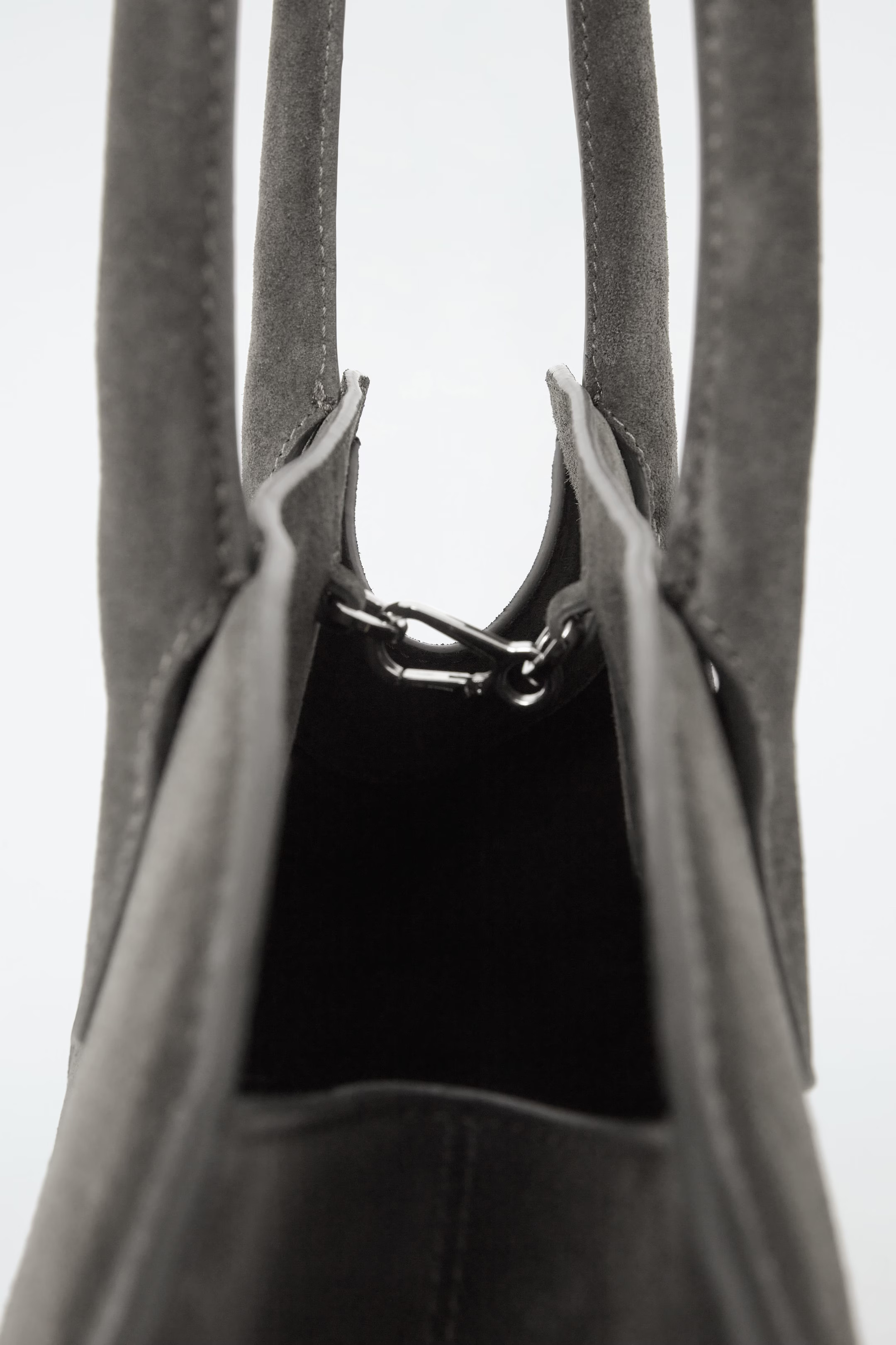 SMALL STUDIO BOWLING BAG - LEATHER - GREY | COS | COS UK