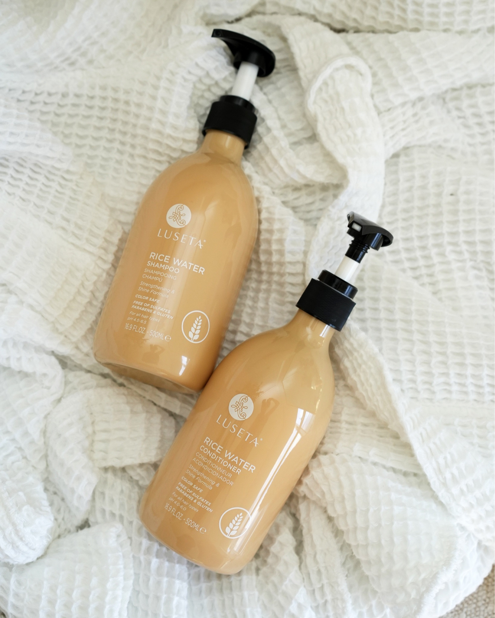 Trying out some new to me hair care from @lusetabeauty with Fermented Rice Water to strengthen hair and add shine #ad