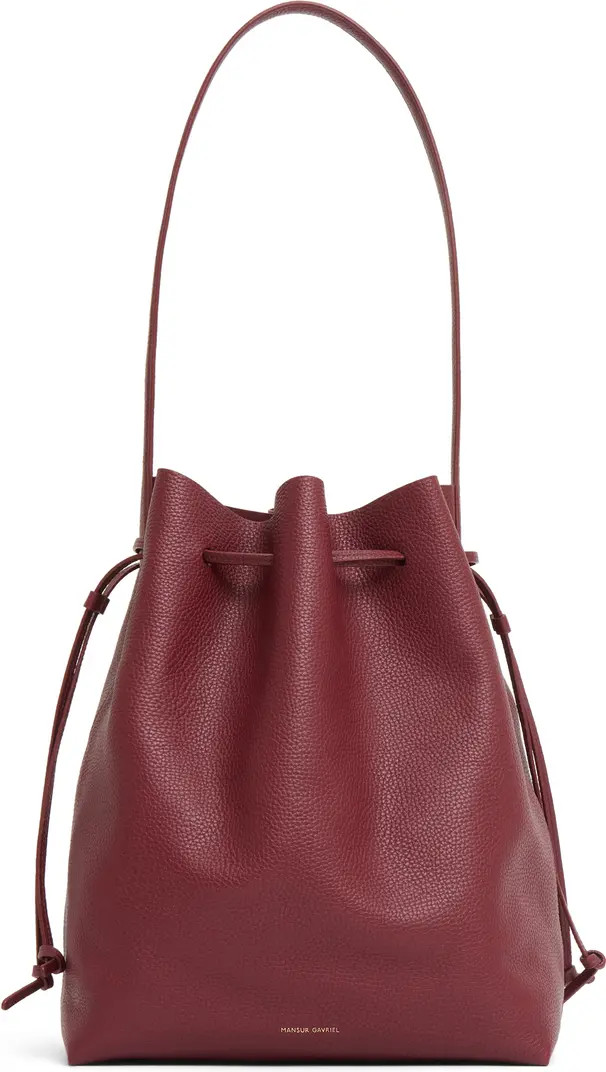 Mansur Gavriel Everyday Cabas Leather Drawstring Bucket Bag | Nordstrom | Nordstrom