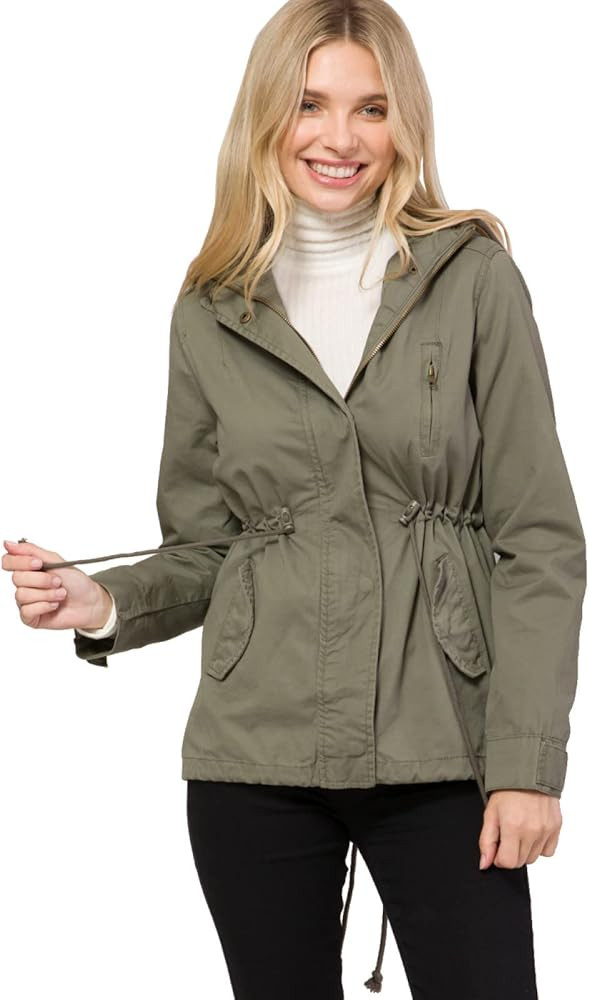 Design by Olivia Women's Military Anorak Safari Hoodie Jacket | Amazon (US)