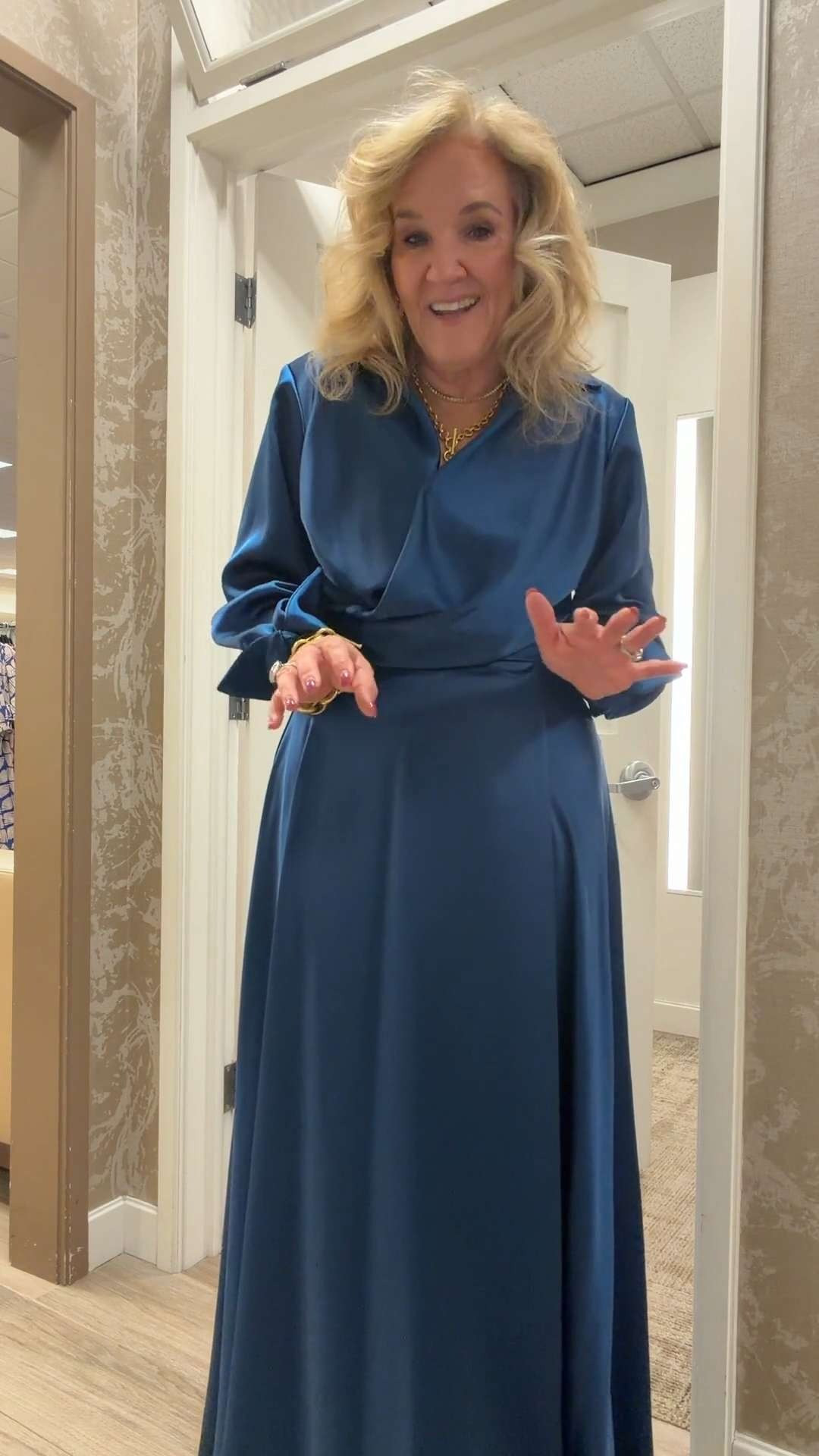 Need something elegant with a bit more coverage?
This is an easy yes.

The satin fabric feels elevated without being too much
The shirt dress style gives you comfort, movement, and coverage in all the right places

Wearing true to size, and it drapes beautifully without clinging

Perfect for mother of the bride, weddings, or formal events where you want to feel confident and comfortable

If you prefer a more conservative, polished look, this one does the work for you. 🫶🏻 

 #LTKootd #LTKSeasonal #LTKOver40