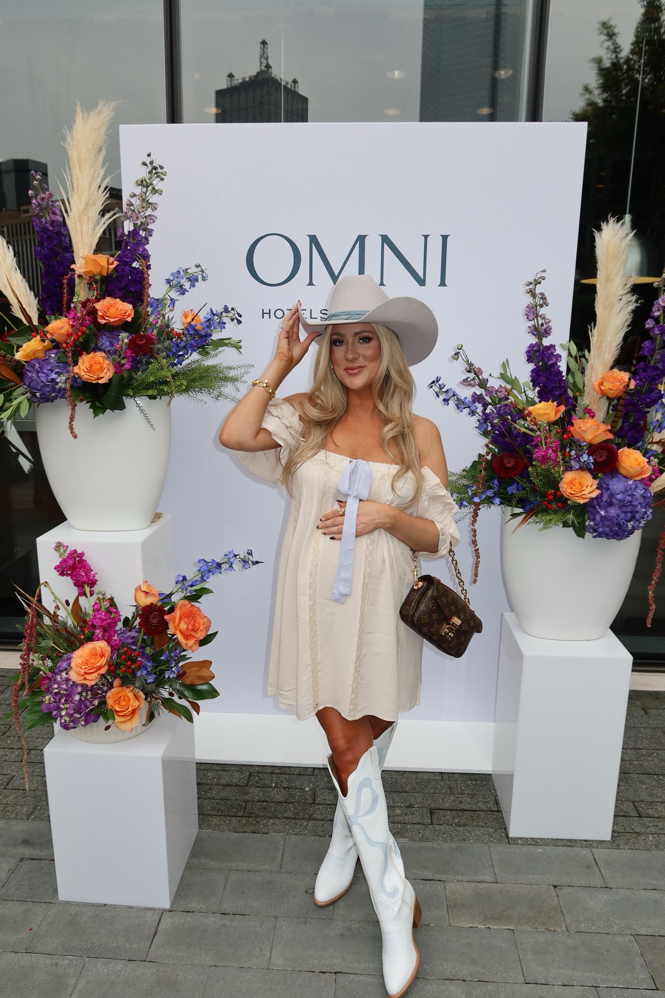 Western style, cowgirl boots, cowboy boots, LTK con, bump friendly fashion, bump friendly dress, girly dress, fall fashion, fall outfit, baby shower dress 

#LTKStyleTip #LTKItBag #LTKCon